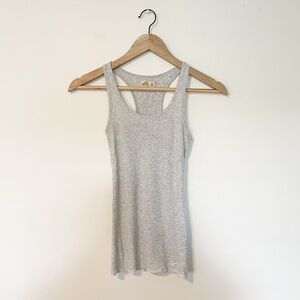 Hollister • Gray Racerback Ribbed Tank Top